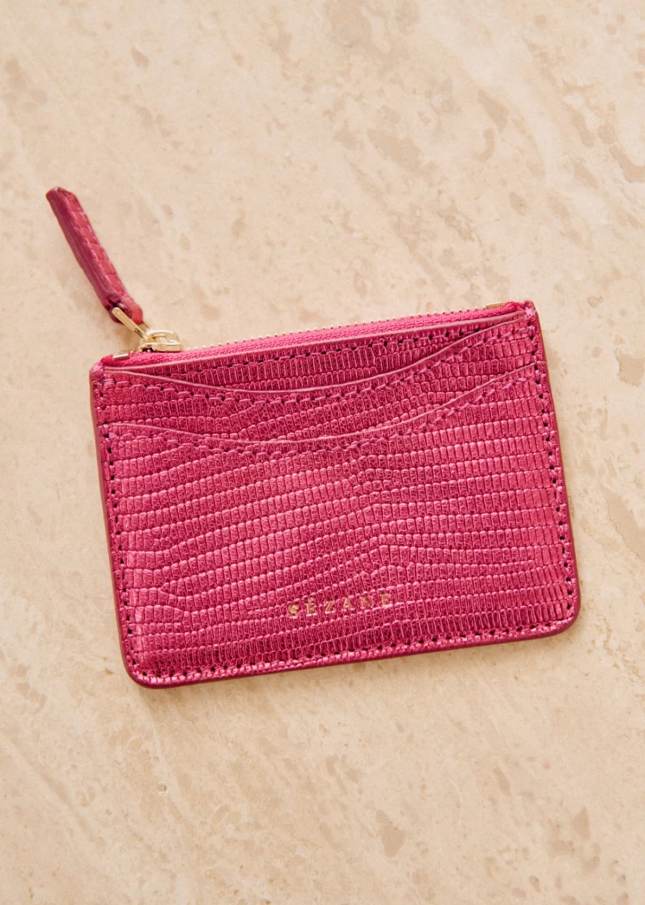 Sezane Women's Alfredo Coin Case - Stylish Leather Wallet for Cards and Cash