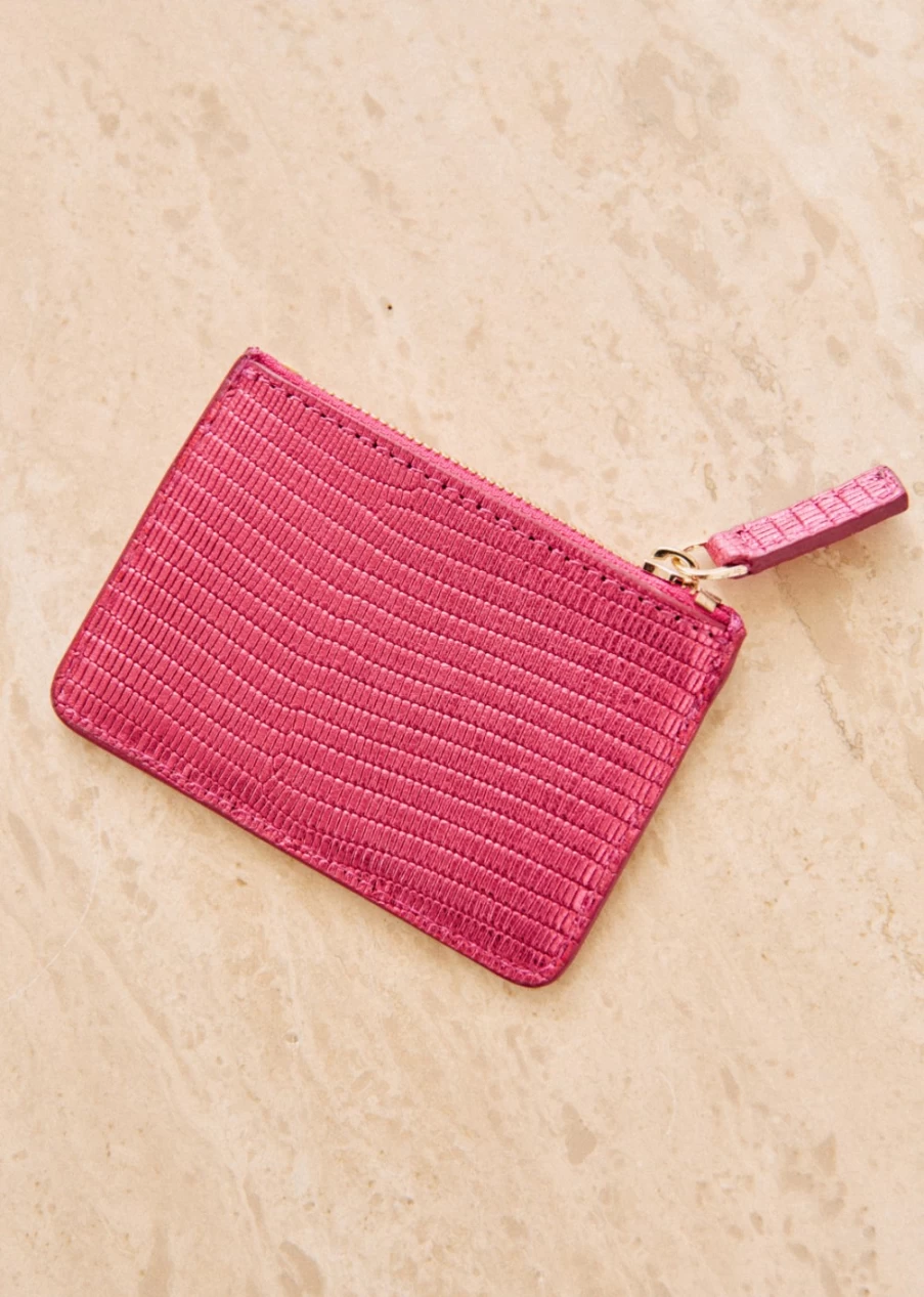 Sezane Women's Alfredo Coin Case - Stylish Leather Wallet for Cards and Cash