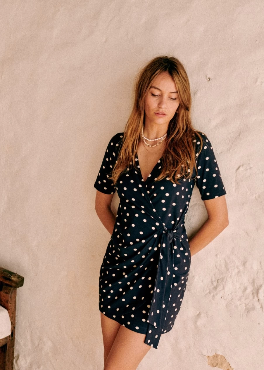 Sezane Women's Horia Dress - Elegant Flowy Boho Chic Summer Dress