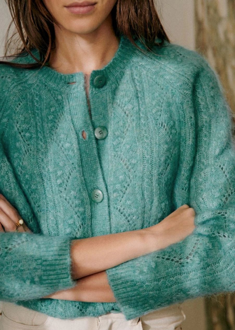 Sezane Women's Magda Cardigan - Soft Knit Sweater for Women