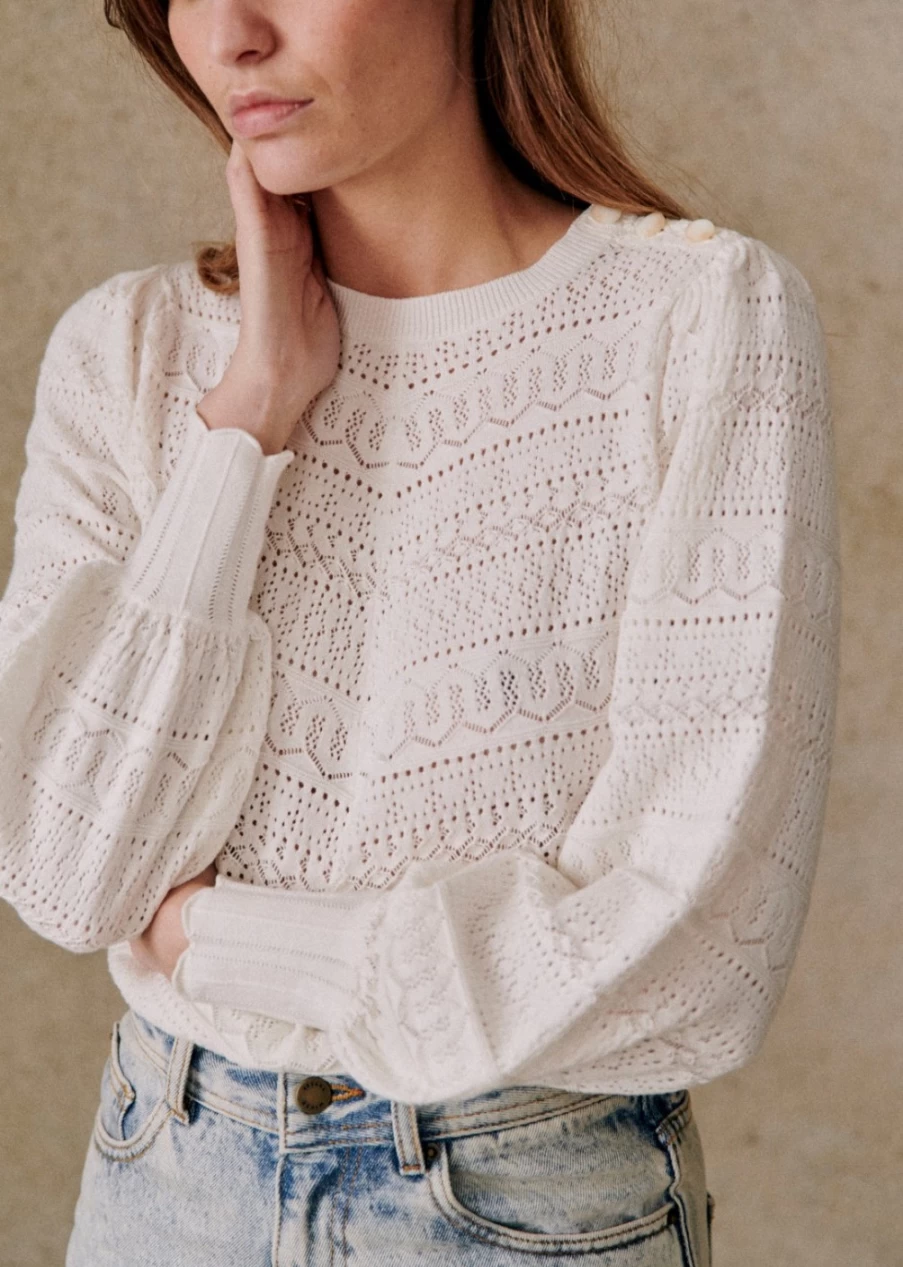 Sezane Women's Soline Sweater - Classic Knitwear for Stylish Comfort