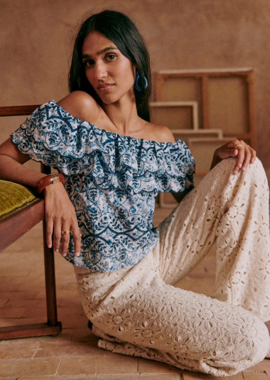 Sezane Women's Leilani Blouse in Primrose - Floral Feminine Top