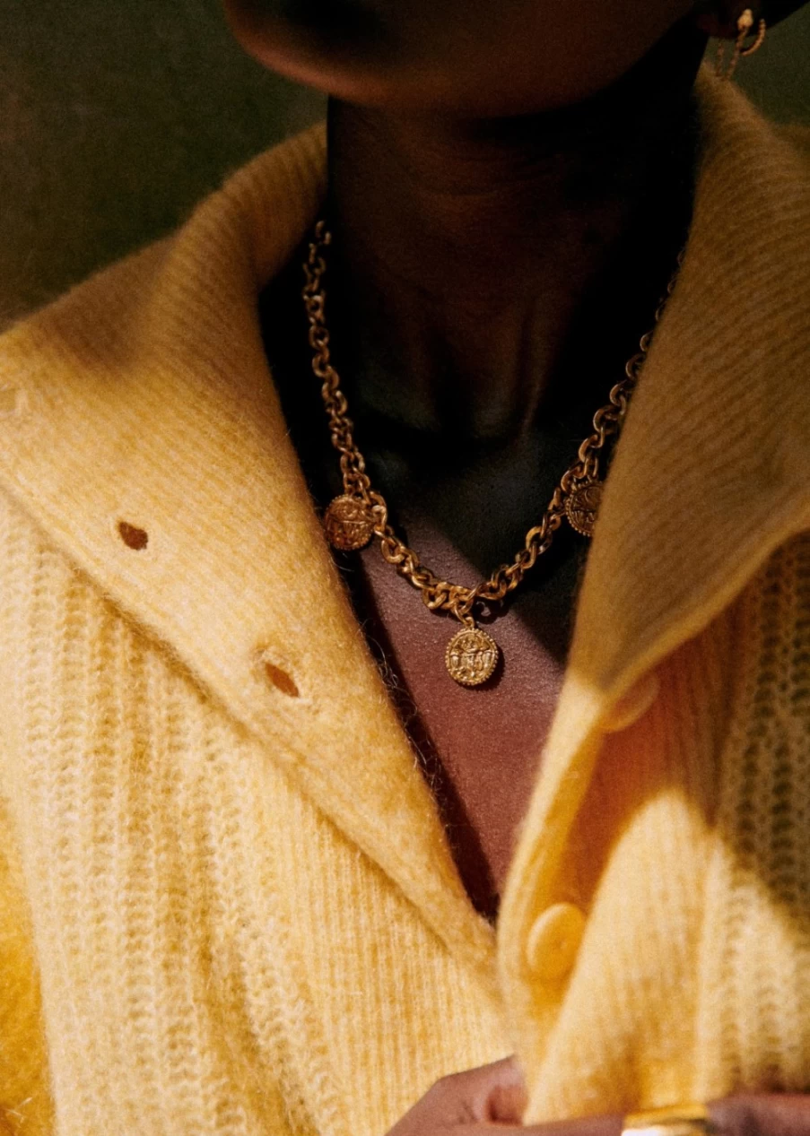 Sezane Dina Gold Necklace for Women - Elegant Layered Chain Jewelry