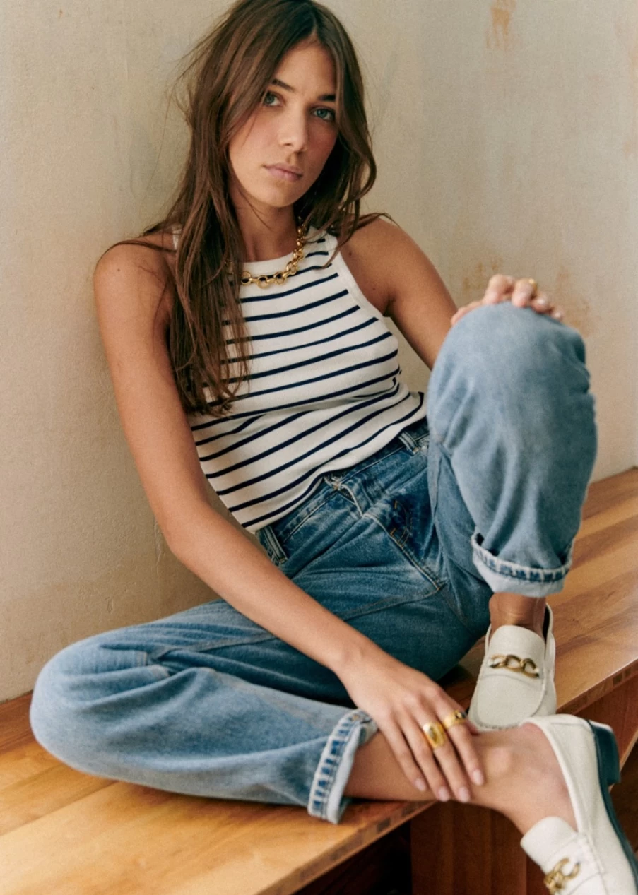 Sezane Women's Marcelo Top - Stylish & Comfortable Blouse for Everyday Wear