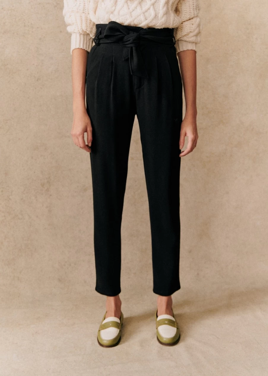 Sezane Women's Austin Trousers | Classic High-Waisted Pants for Everyday Wear