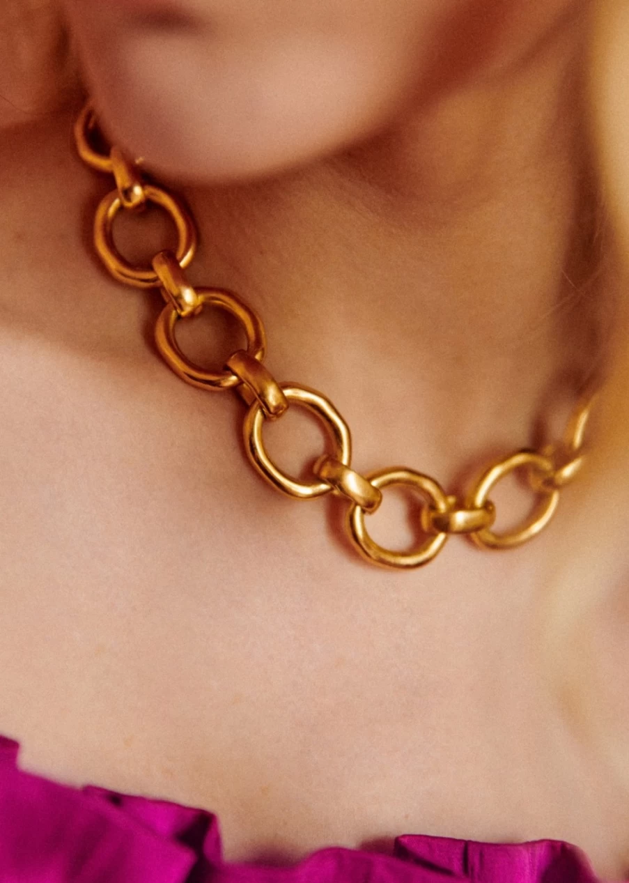 Sezane Agathe Gold Necklace for Women - Elegant & Timeless Jewelry