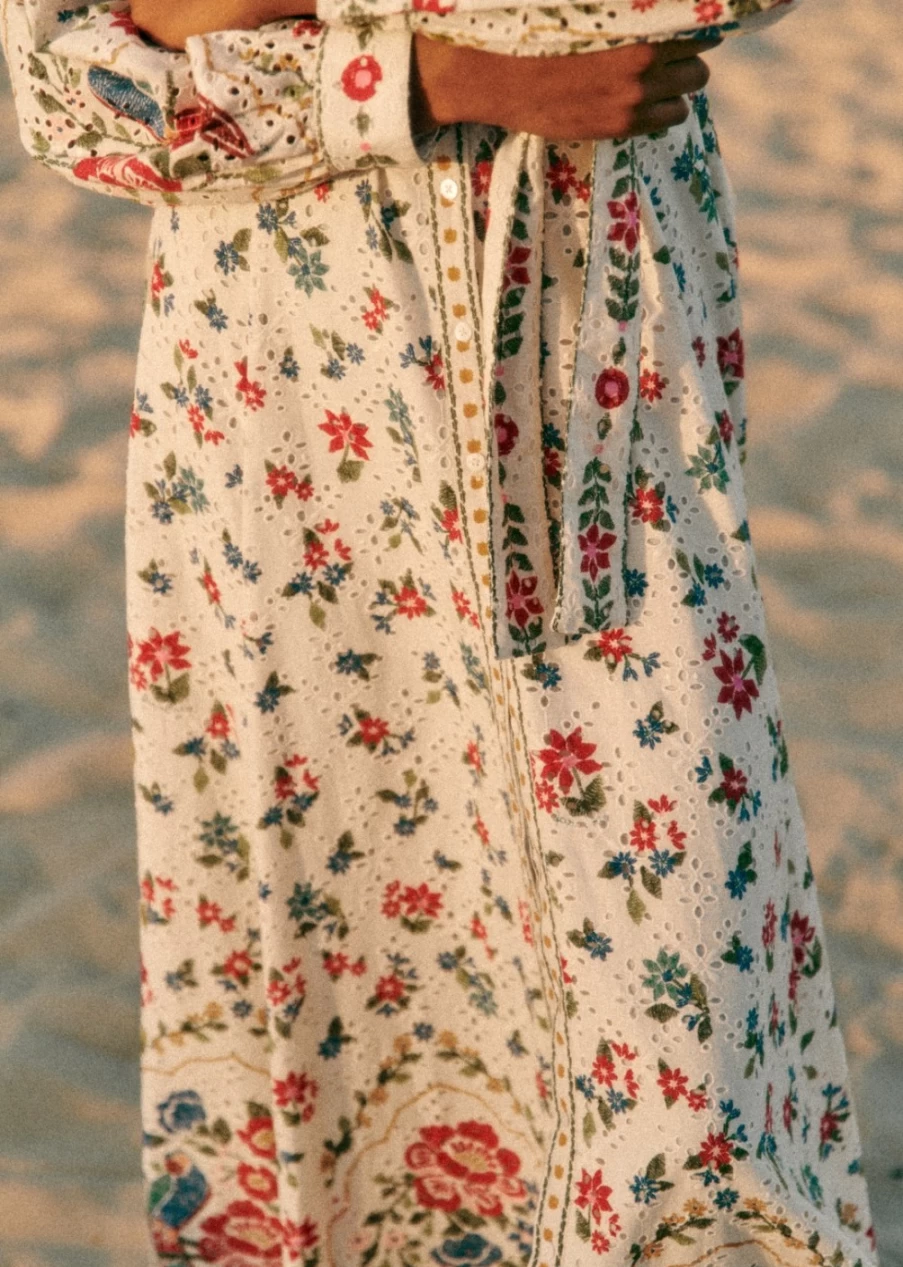 Sezane Women's Bella Dress in Jardim Romantico Print - Farm Rio Collaboration