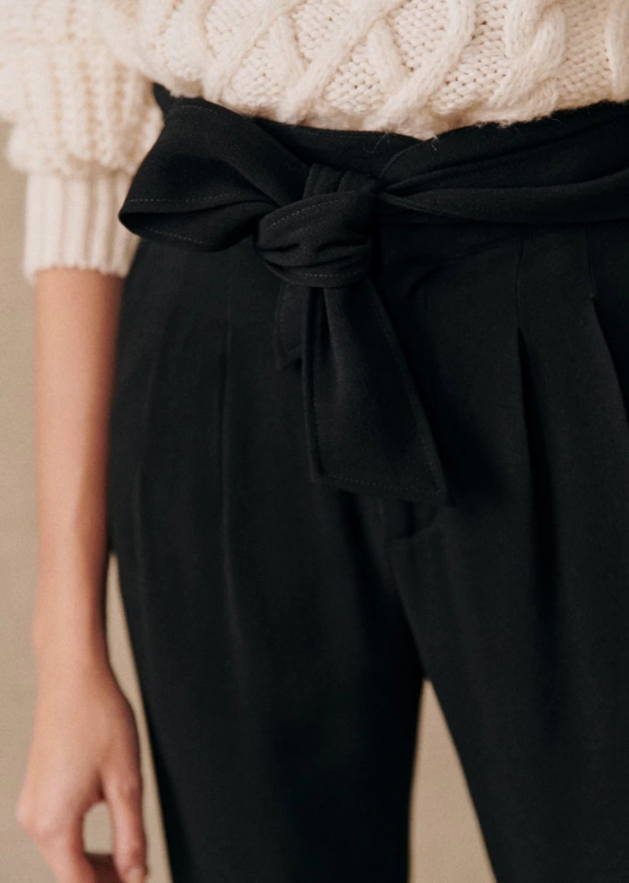 Sezane Women's Austin Trousers - Classic High-Waisted Pants for Women