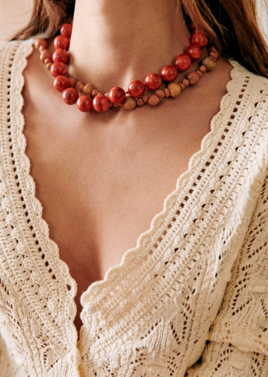 Sezane Danae Necklace for Women - Elegant Gold Pendant Necklace