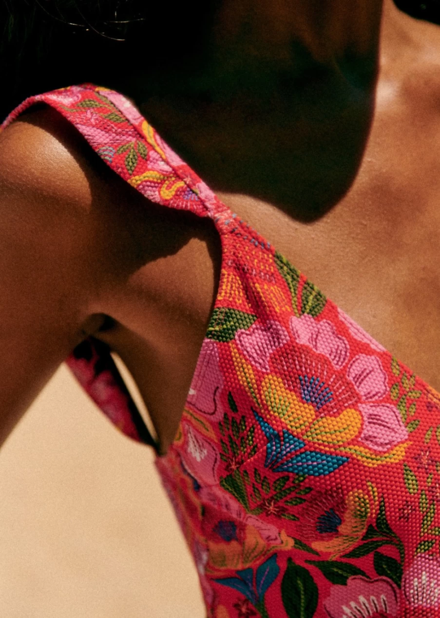 Sezane Women's Floral Bela Swimsuit - Farm Rio Collaboration Flavia Design