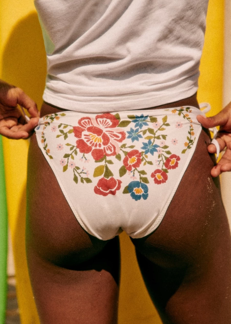 Sezane x Farm Rio Sunset Bottoms for Women - Floral Printed High-Waisted Shorts