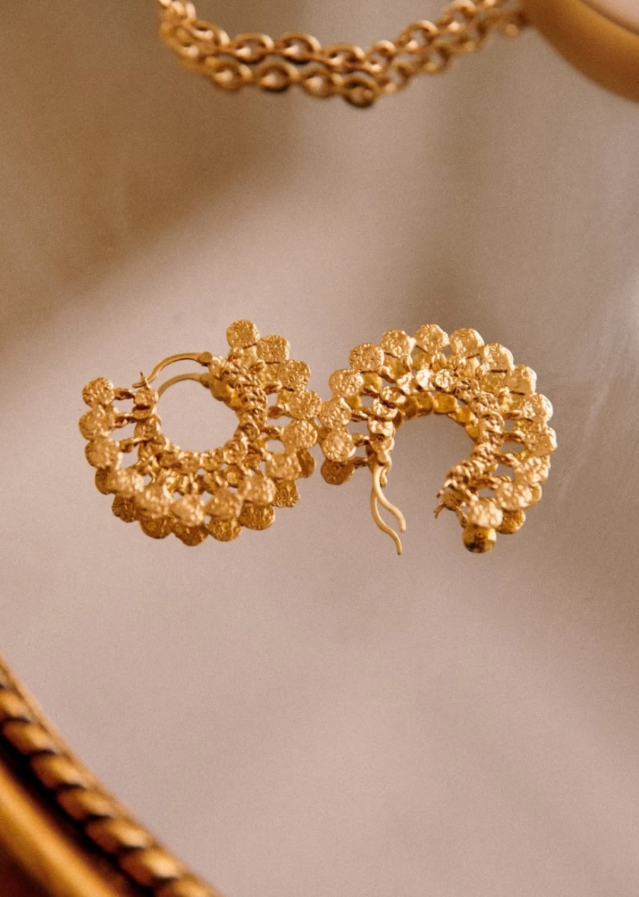 Sezane Gold Hoop Earrings for Women - Timeless Tia Design