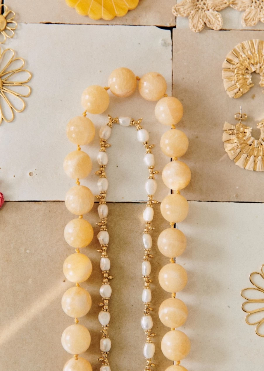 Sezane Women's Milo Necklace - Elegant Gold Pendant for Everyday Wear