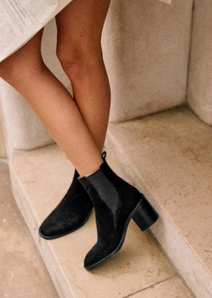 Sezane Women's Pippa Ankle Boots - Stylish Leather Ankle Boots for Women
