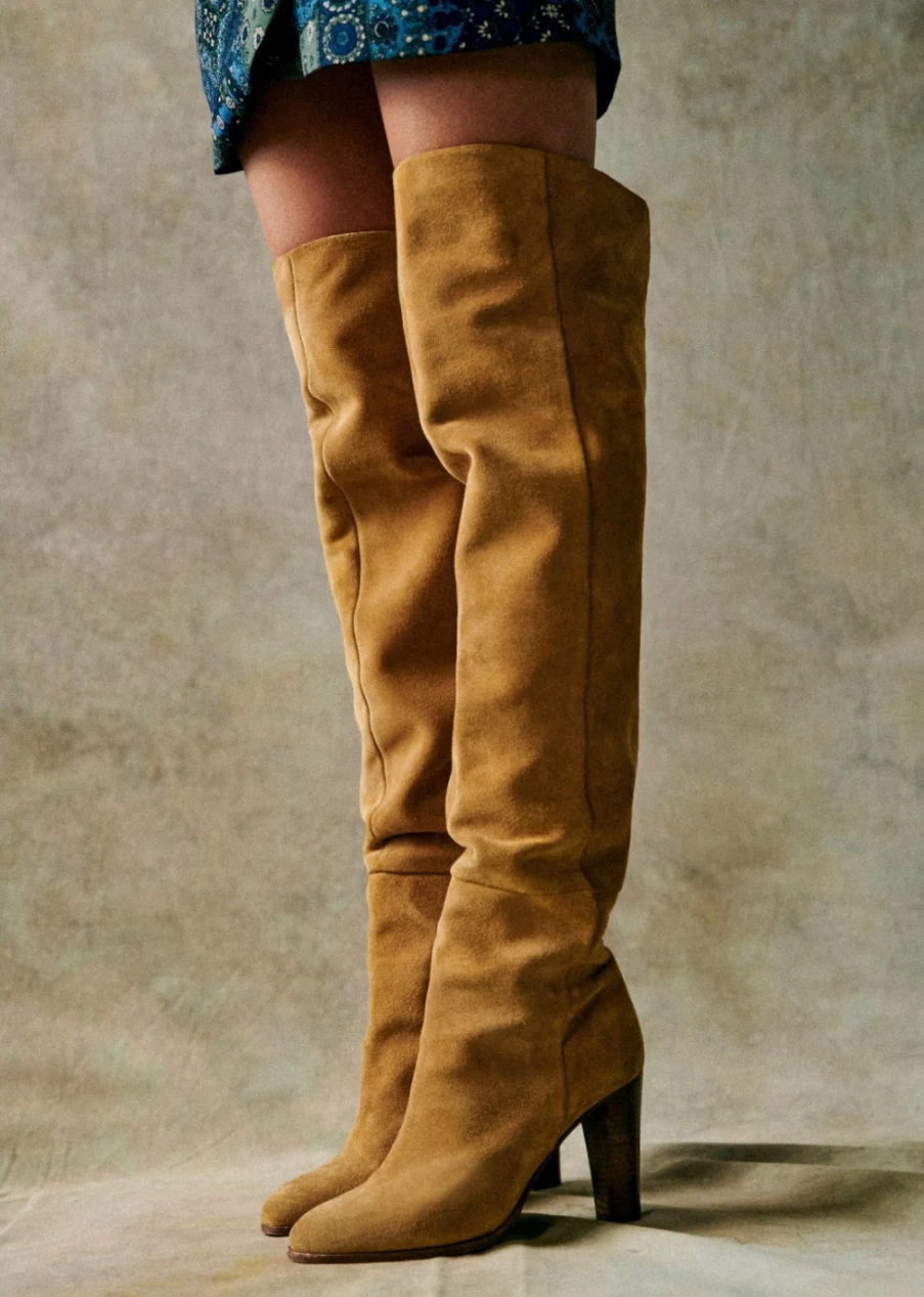 Sezane Women's Anaelle Thigh High Boots - Stylish & Comfortable Knee-High Boots for Women