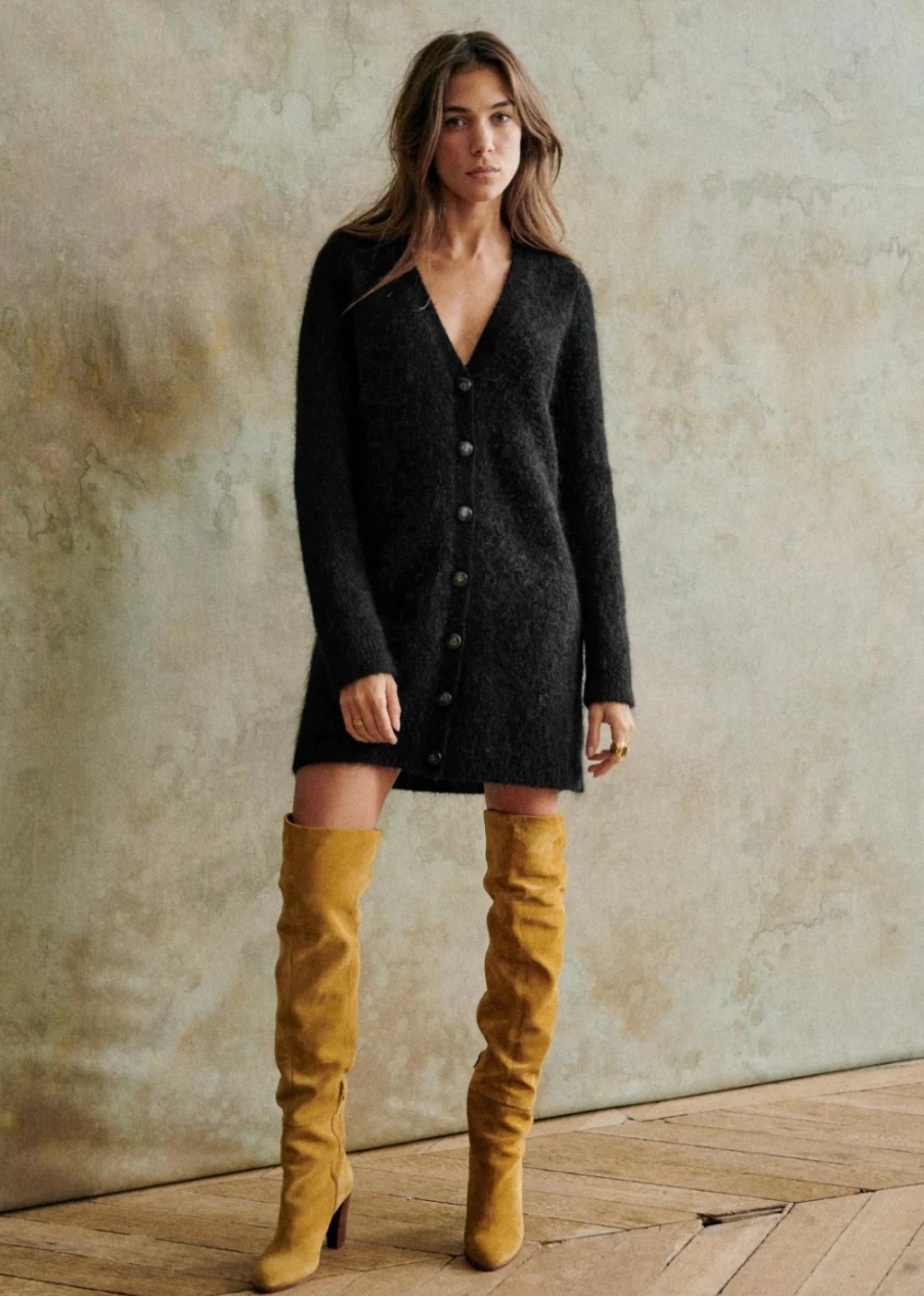 Sezane Women's Anaelle Thigh High Boots - Stylish & Comfortable Knee-High Boots for Women