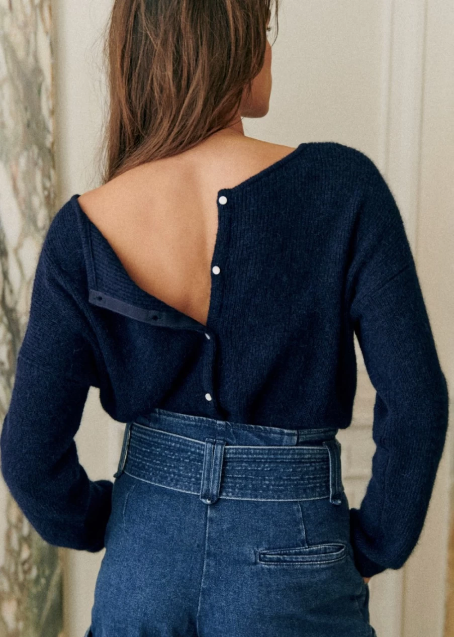 Sezane Women's Gaspard Cardigan - Elegant Knit Sweater for Women