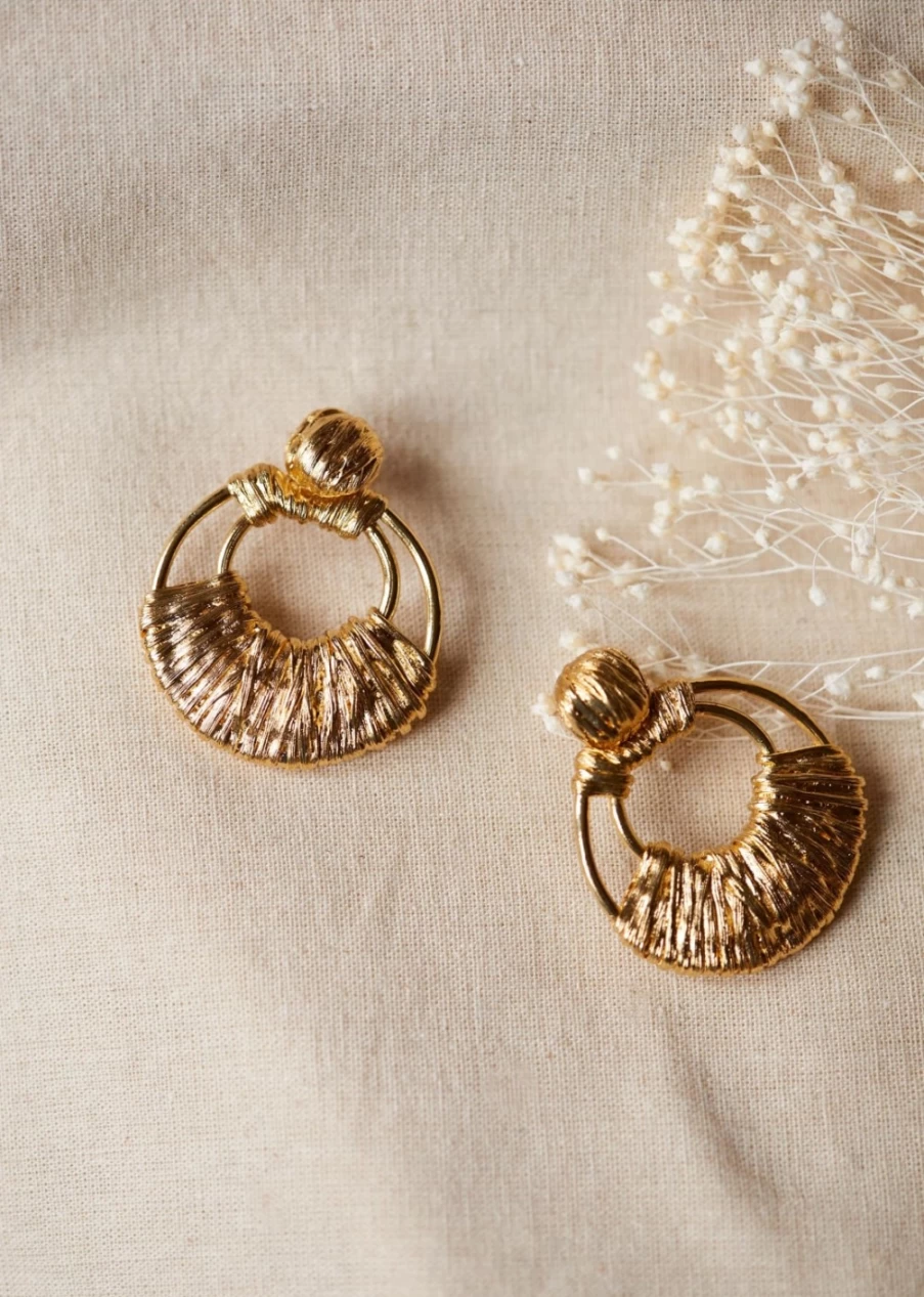 Sezane Gold Joe Earrings for Women - Elegant Hoop Earrings