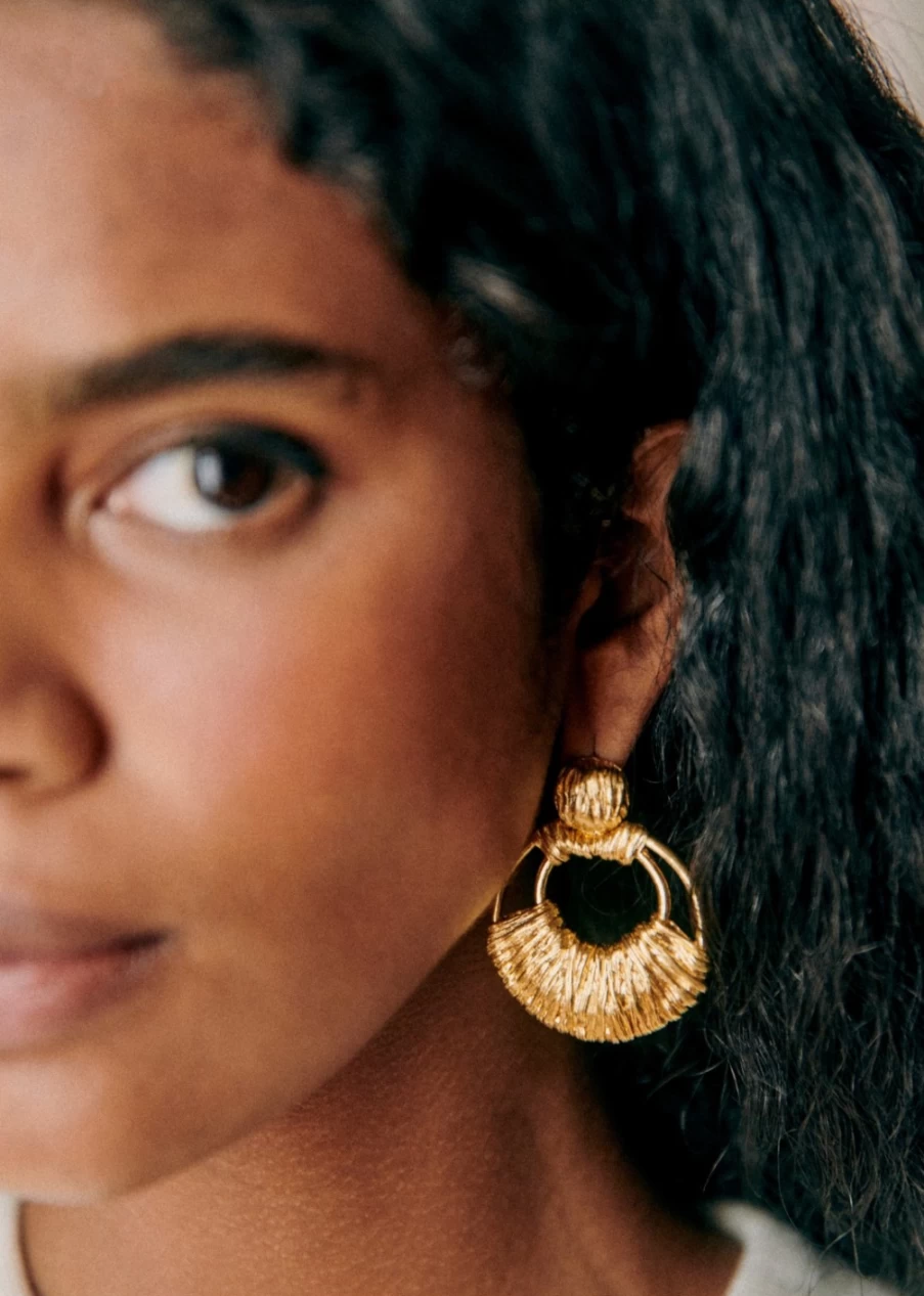 Sezane Gold Joe Earrings for Women - Elegant Hoop Earrings