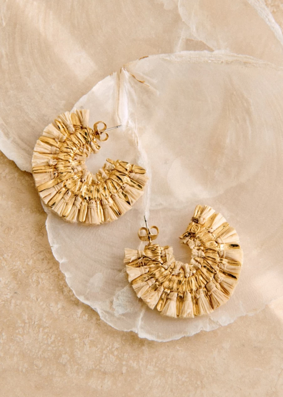 Sezane Women's Mathis Hoop Earrings - Gold-Tone French Designer Jewelry