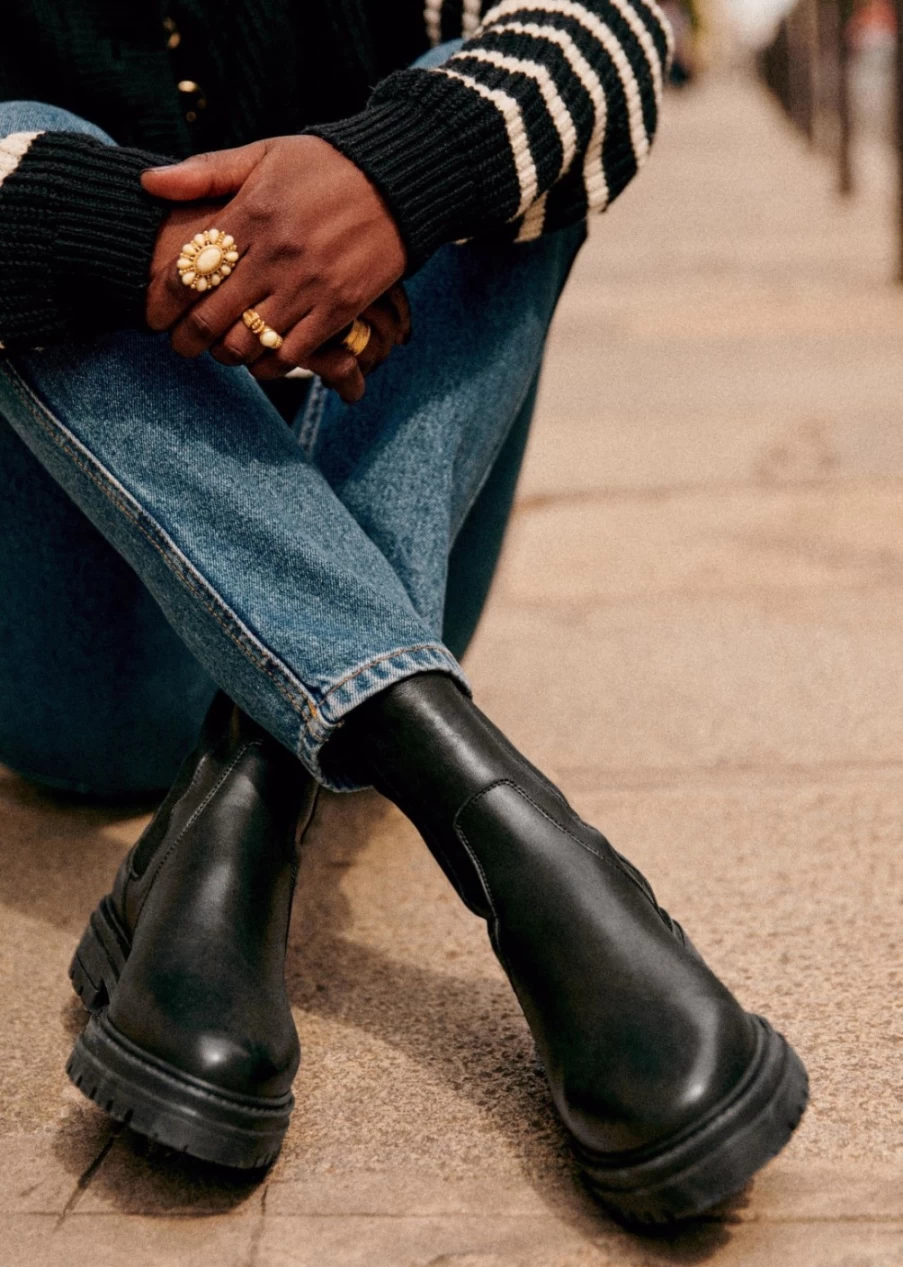 Sezane Women's Lena Low Boots | Stylish Ankle Boots for Women