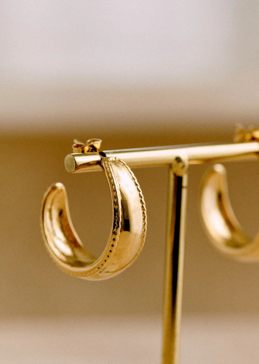 Sezane Natacha Gold Hoop Earrings for Women