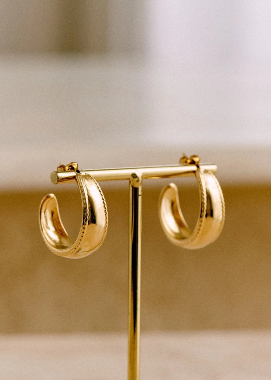 Sezane Natacha Gold Hoop Earrings for Women