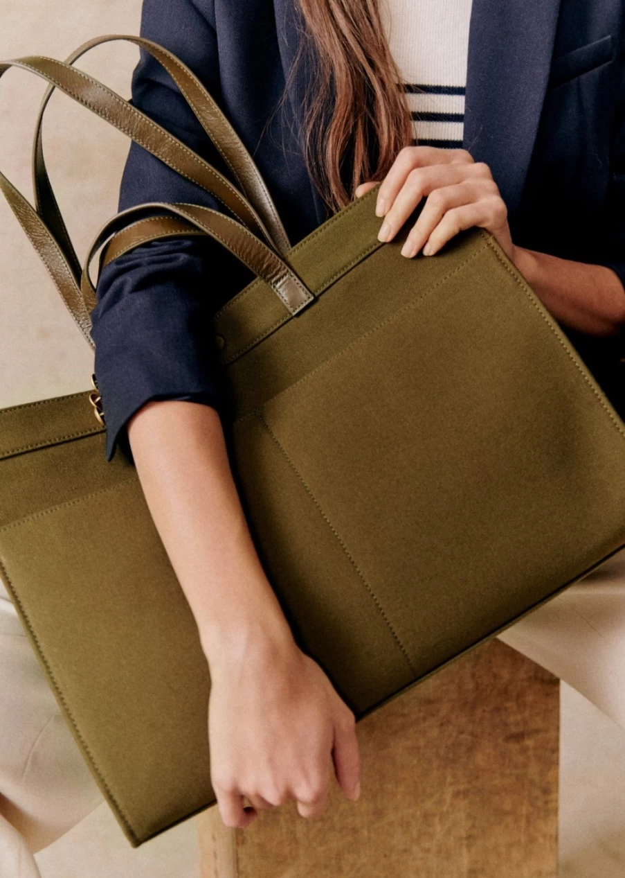 Sezane Women's Le Cabas Tote Bag - Stylish & Elegant Handbag for Everyday Use