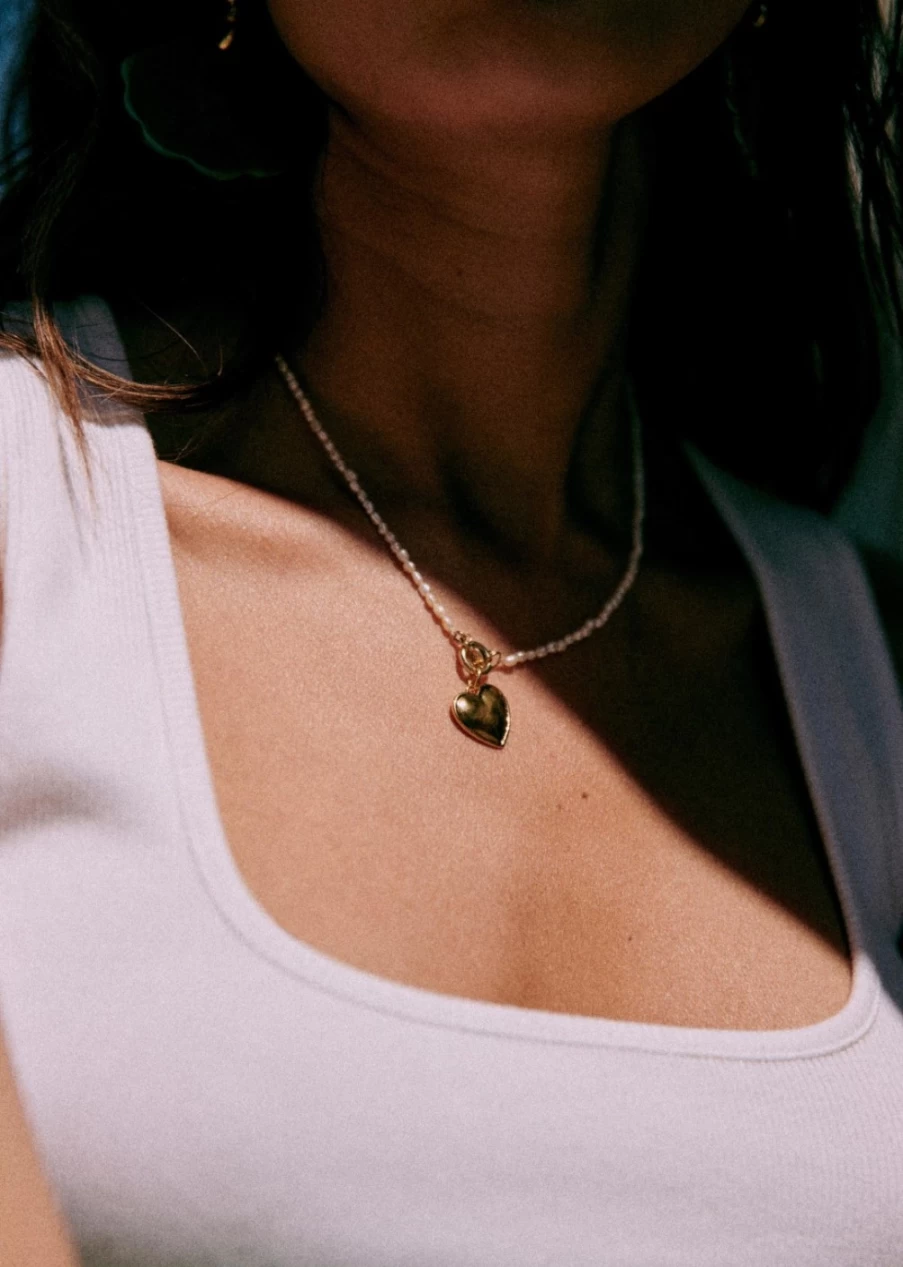 Sezane Irma Pearl Necklace for Women - Elegant Pearl Jewelry