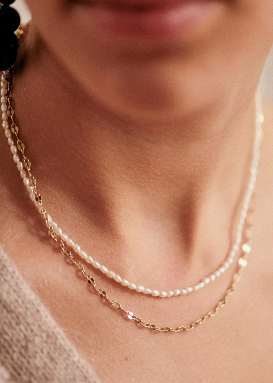 Sezane Irma Pearl Necklace for Women - Elegant Pearl Jewelry