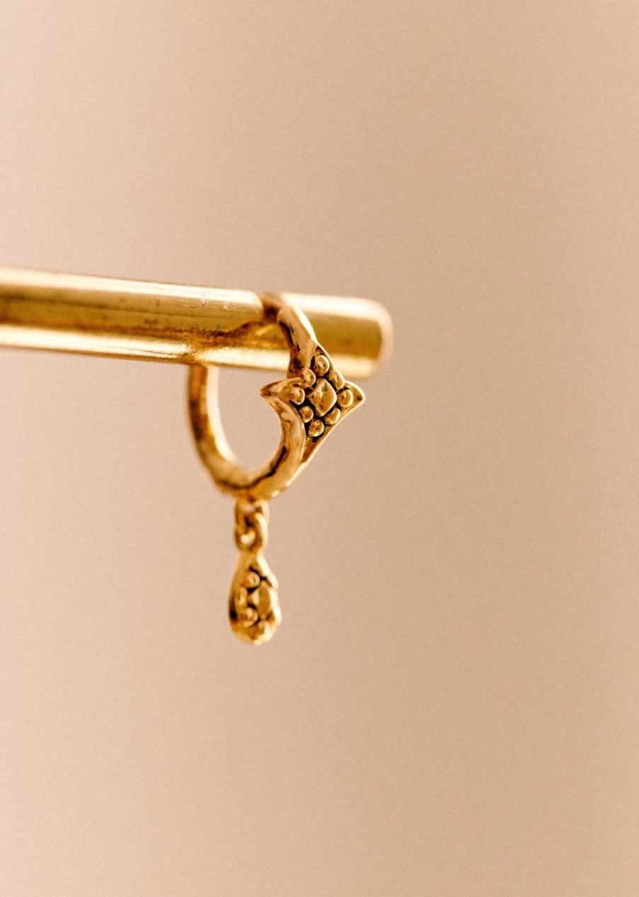 Sezane Gold Valentine Mini Hoops for Women - Elegant Jewelry Gift