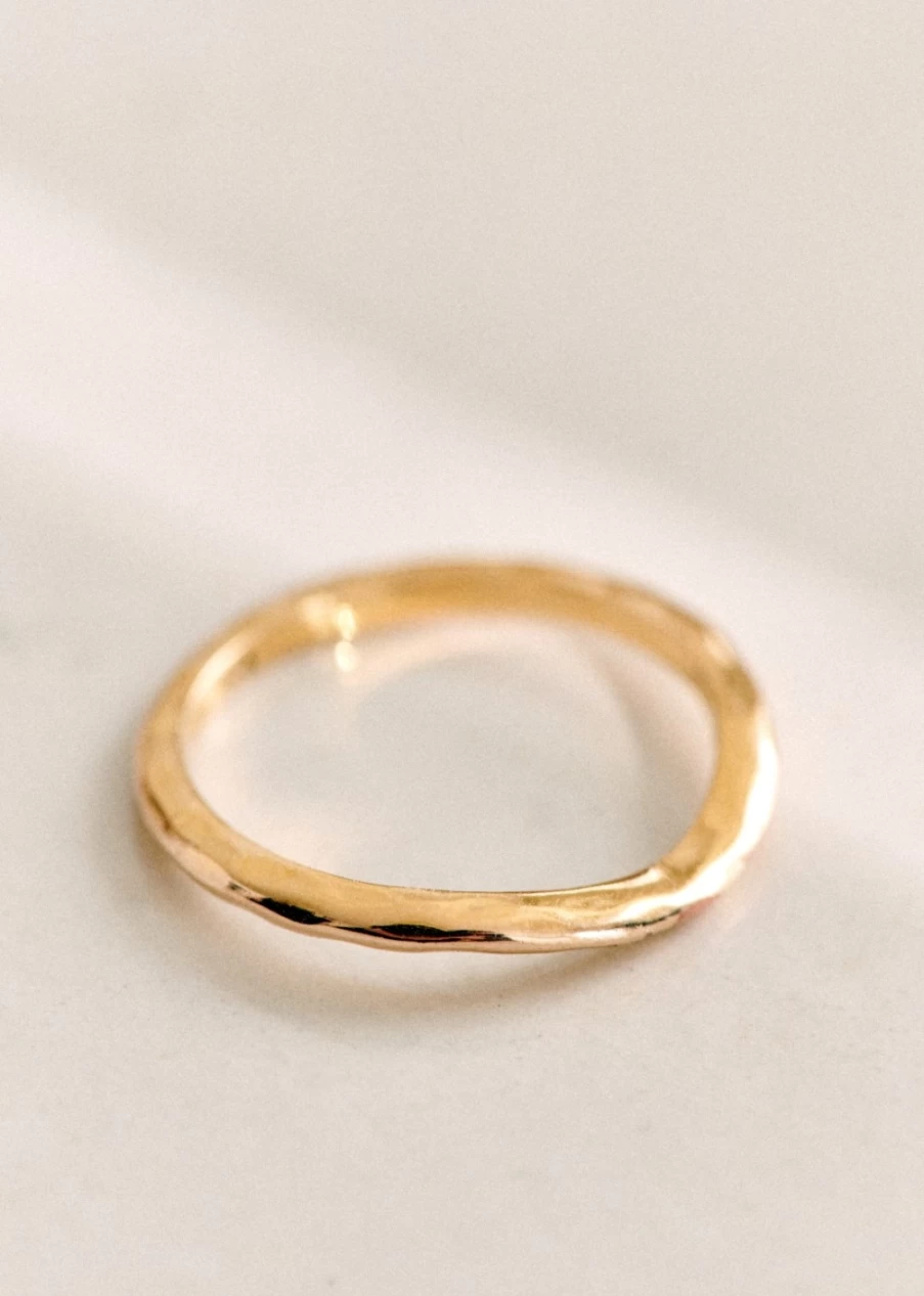 Sezane Women's Gold Arthur Thin Ring - Elegant Minimalist Jewelry