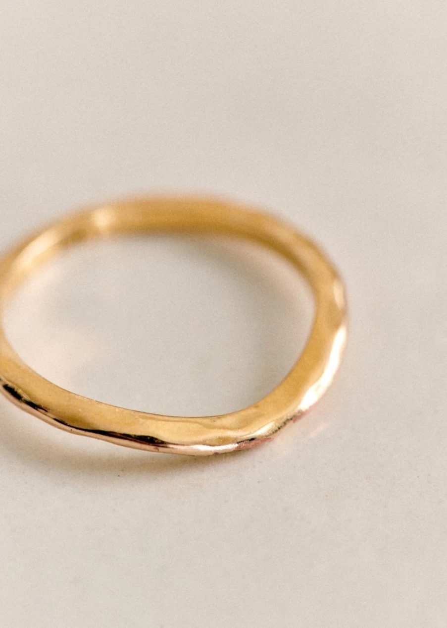Sezane Women's Gold Arthur Thin Ring - Elegant Minimalist Jewelry