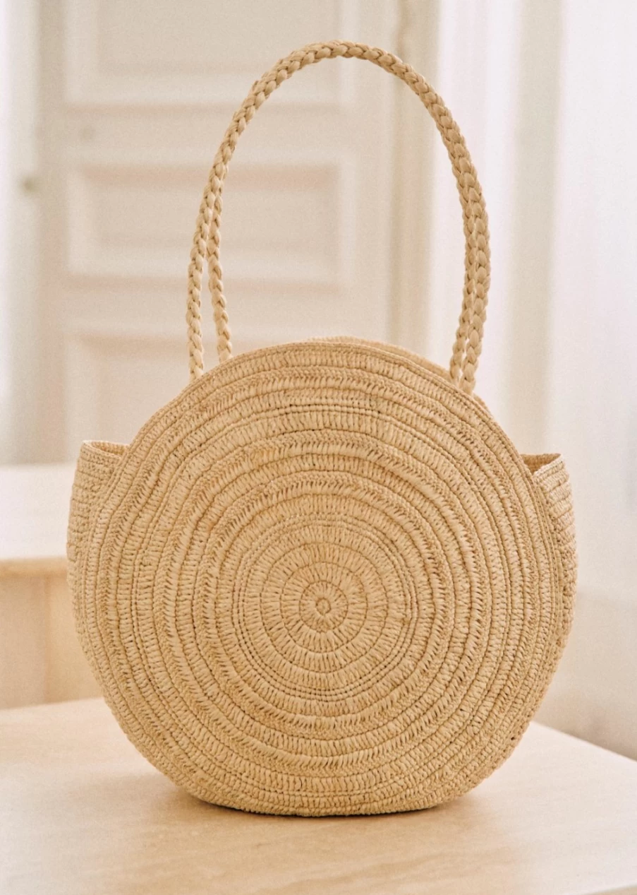 Sezane Women's June Basket - Stylish Handwoven Summer Tote