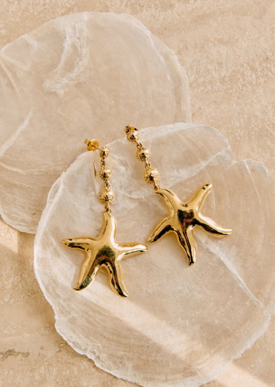 Sezane Gold Selena Earrings for Women - Elegant Hoop Earrings