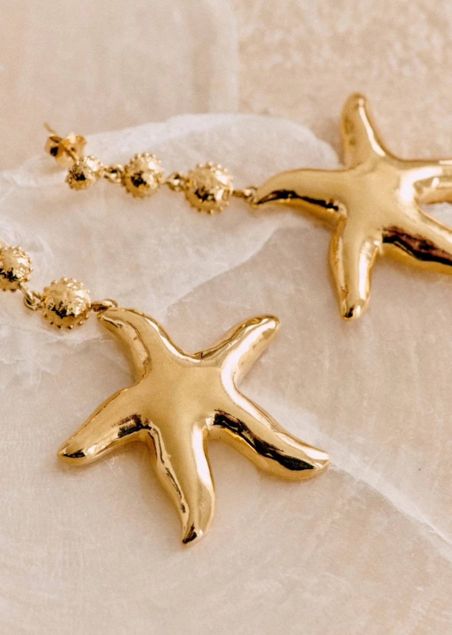 Sezane Gold Selena Earrings for Women - Elegant Hoop Earrings