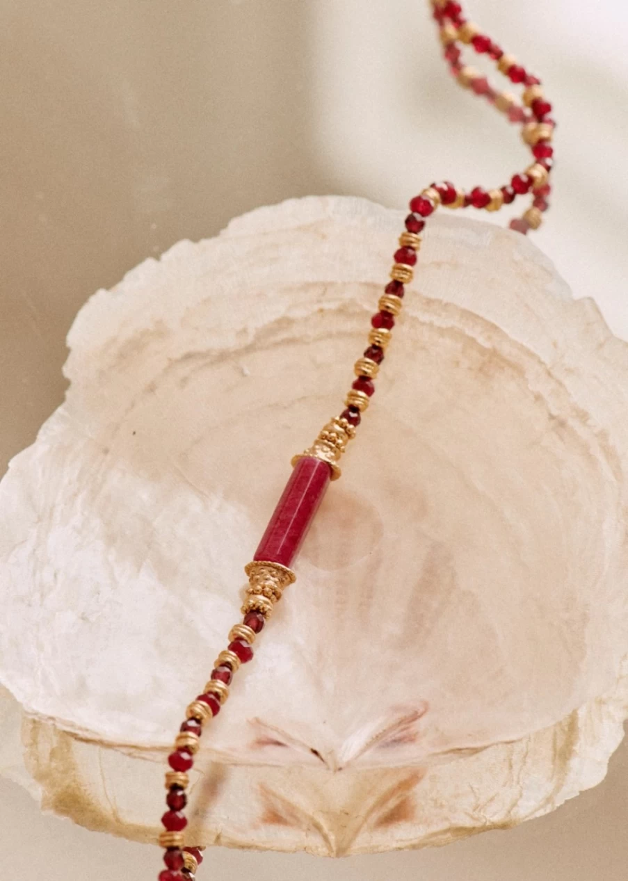 Sezane Ronnie Necklace for Women - Elegant Gold-Plated Pendant Necklace