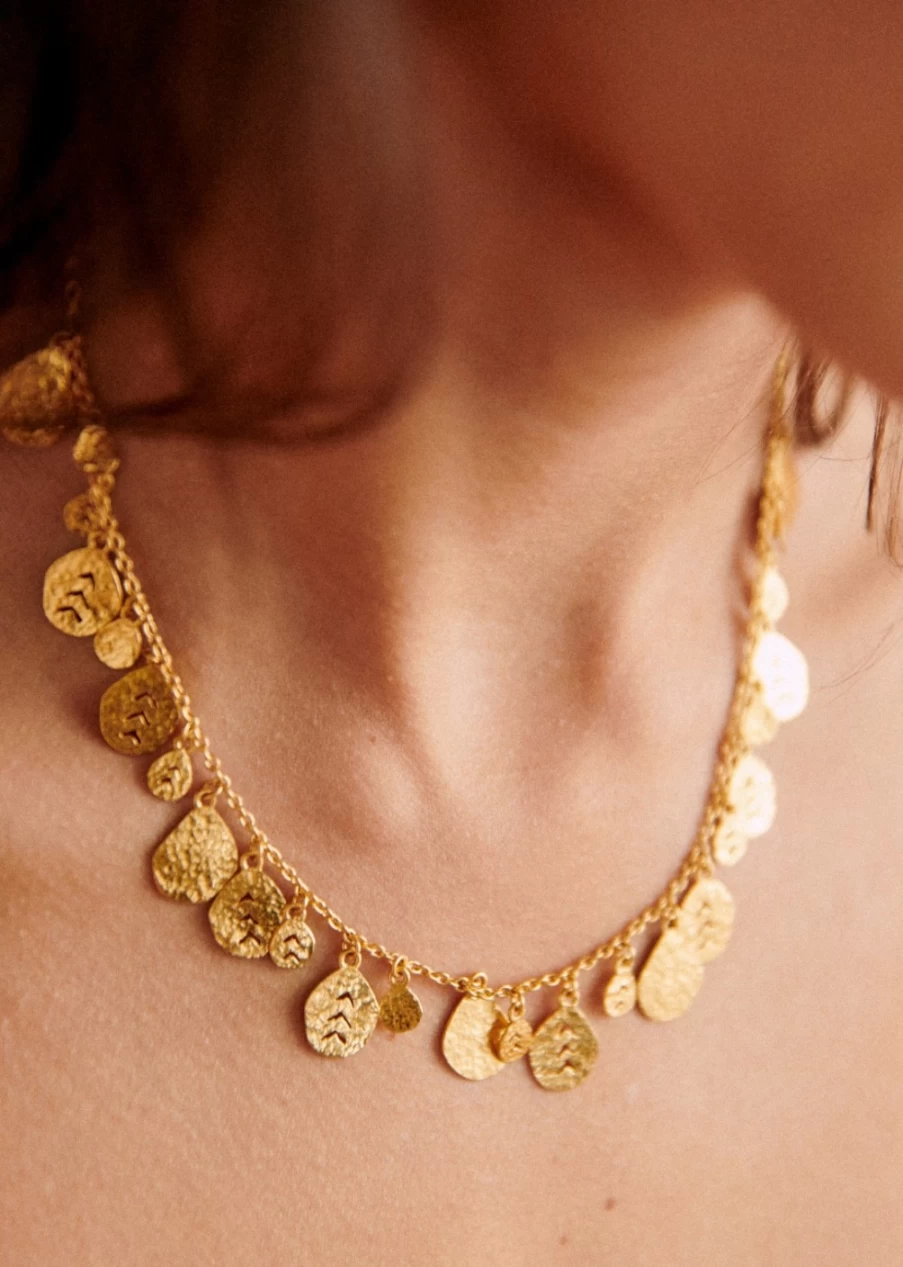 Sezane Felipa Gold Necklace for Women - Elegant Layered Chain Jewelry