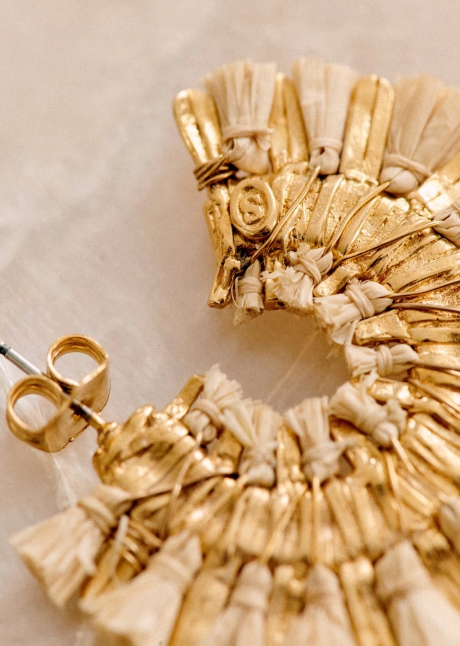 Sezane Women's Mathis Hoop Earrings - Gold Plated French Designer Jewelry