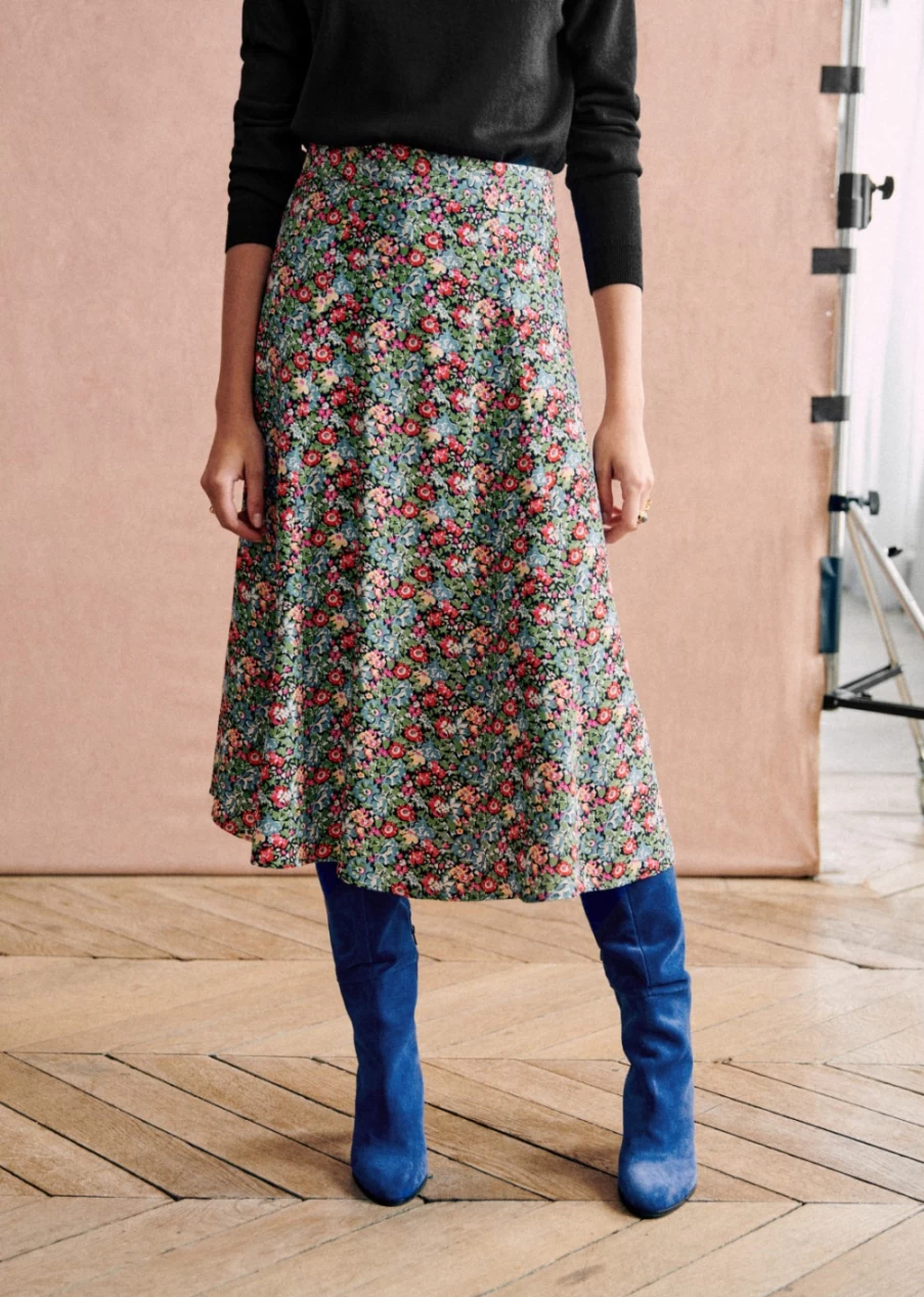 Sezane Women's Tabata Skirt - Stylish and Comfortable High-Waisted Flowy Design