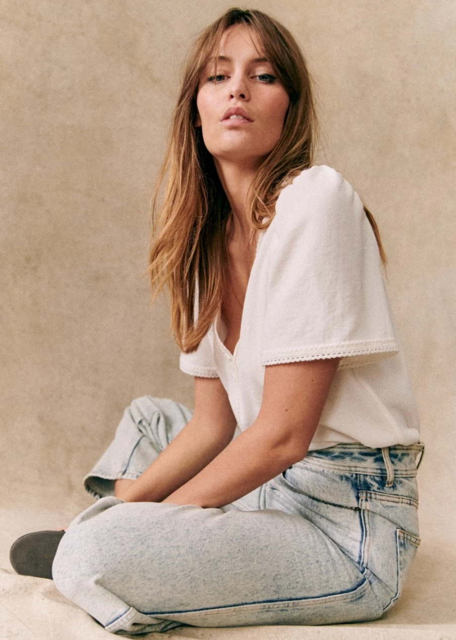 Sezane Women's Valencia Blouse - Elegant Feminine Top