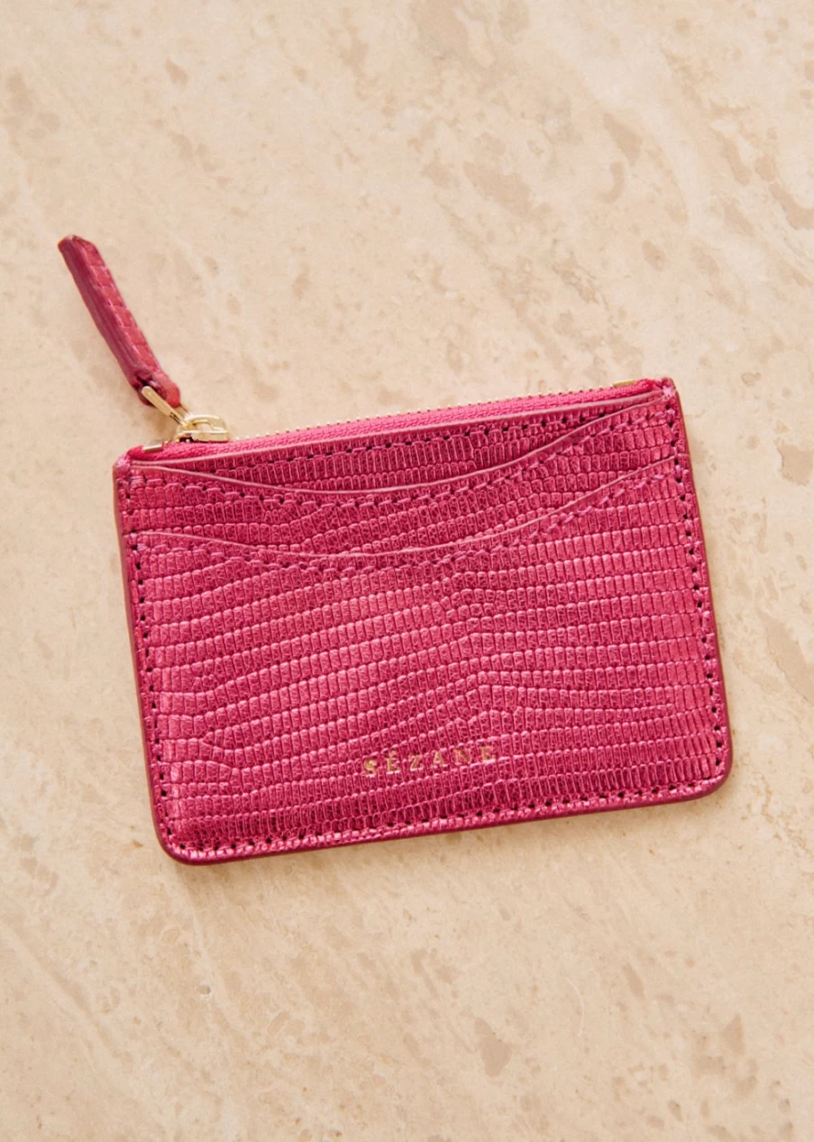 Sezane Women's Alfredo Coin Case - Stylish Leather Card Holder for Everyday Essentials
