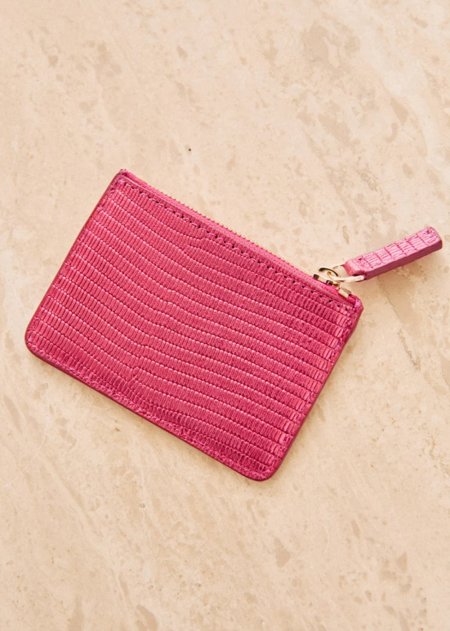 Sezane Women's Alfredo Coin Case - Stylish Leather Card Holder for Everyday Essentials