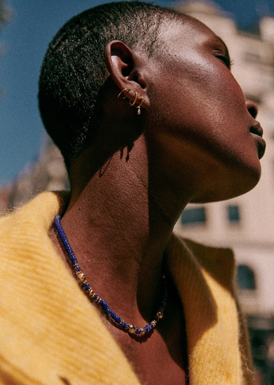 Sezane Martha Necklace for Women - Elegant Gold Pendant Necklace
