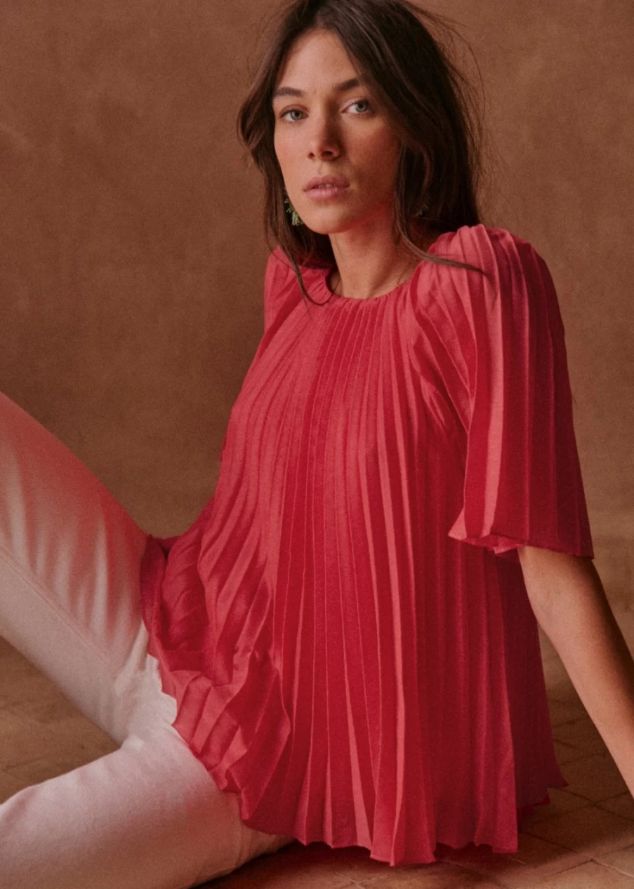 Sezane Women's Romy Blouse - Elegant Feminine Top for Stylish Outfits