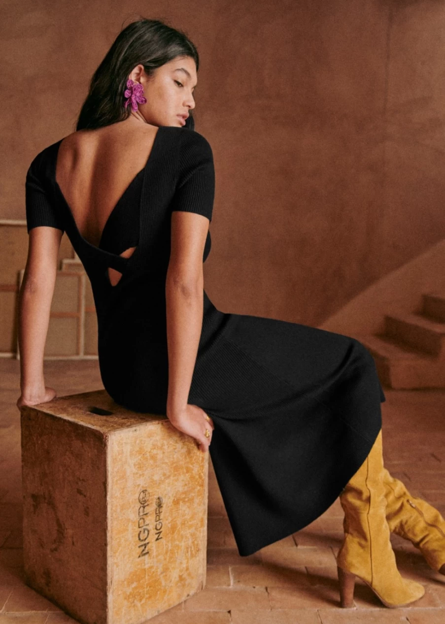 Sezane Women's Milena Black Dress