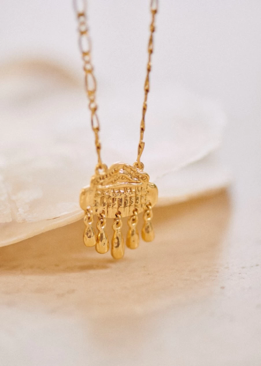 Sezane Louna Gold Necklace for Women - Elegant Layered Chain Jewelry