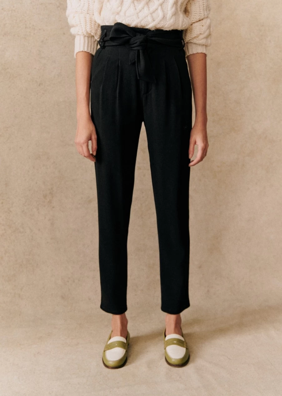 Sezane Women's Austin Trousers - Classic Casual Pants for Everyday Wear