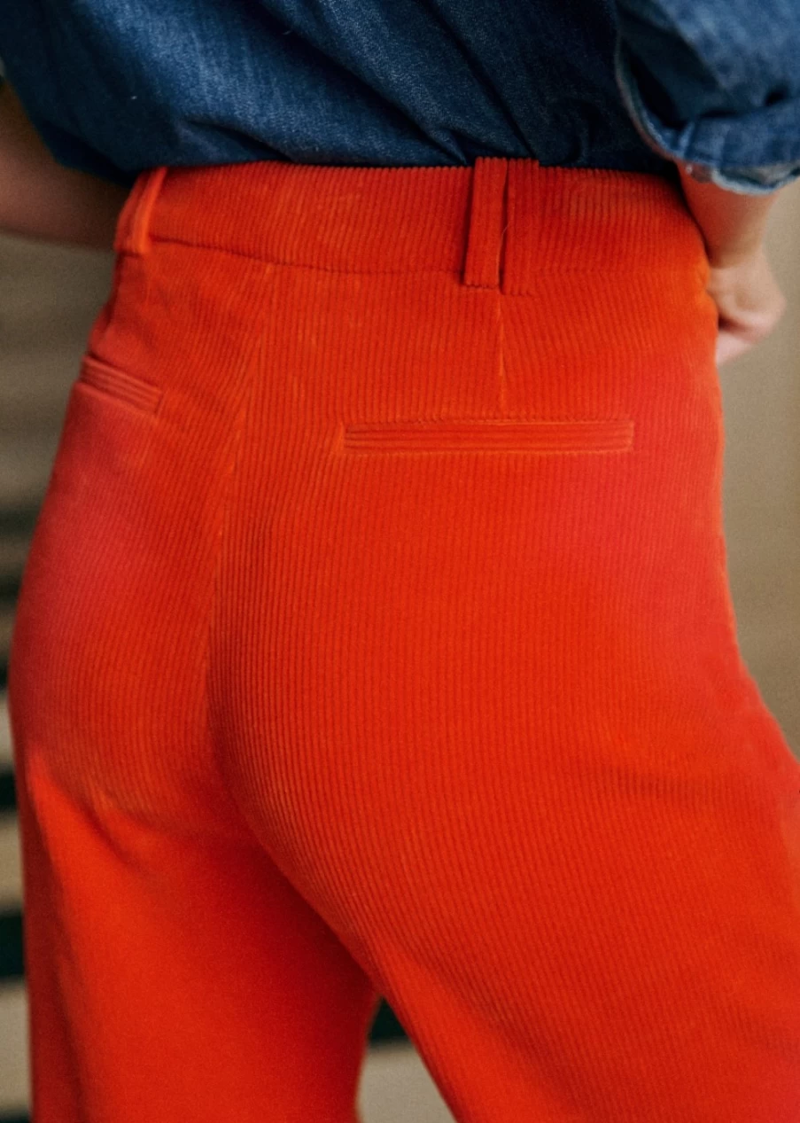 Sezane Women's Chuck Trousers - Classic High-Waisted Casual Pants for Everyday Wear