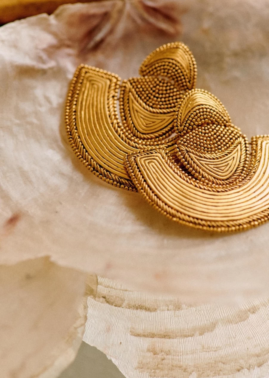Sezane Gold Meika Earrings for Women - Elegant & Stylish Hoop Earrings